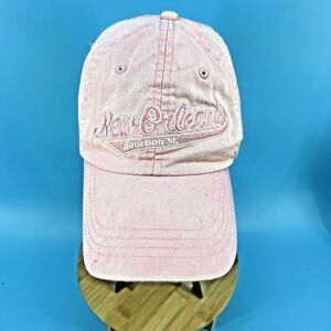 PINK NEW ORLEANS BOURBON STREET BASEBALL CAP HAT